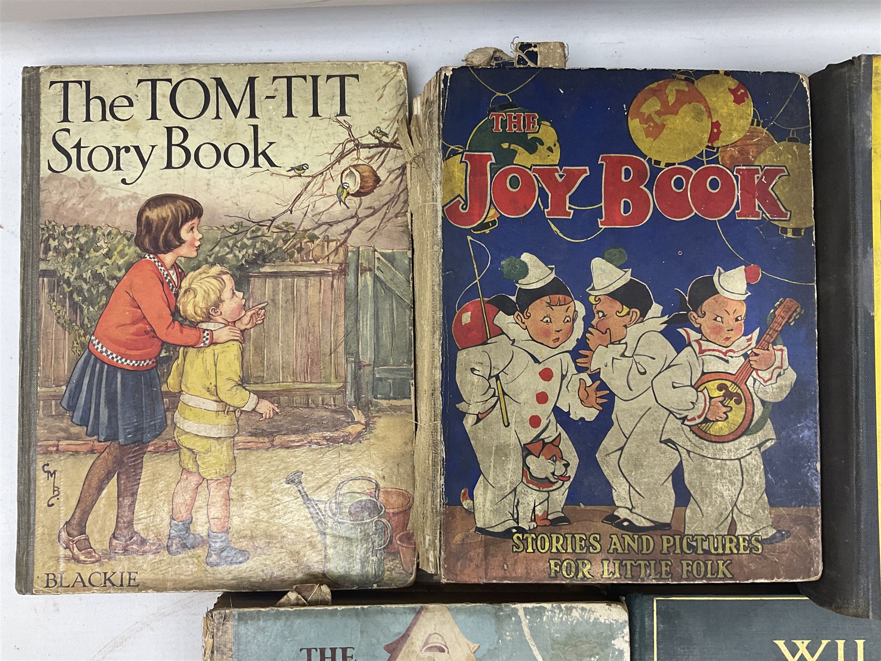 1930s Glevum Series boxed set of 'Coloured and Polished Building Bricks' with instructions; and quantity of 19th century and later children's books including The Fairy-Land of Science by Arabella B. Buckley. 1879; The Wonder Gift Book for Children 1933; The Greyfriars Holiday Annual 1938; The Willie Waddle Book 1933; twelve editions of School Boys Own Library 1937/8; Rainbow Annual 1952 etc