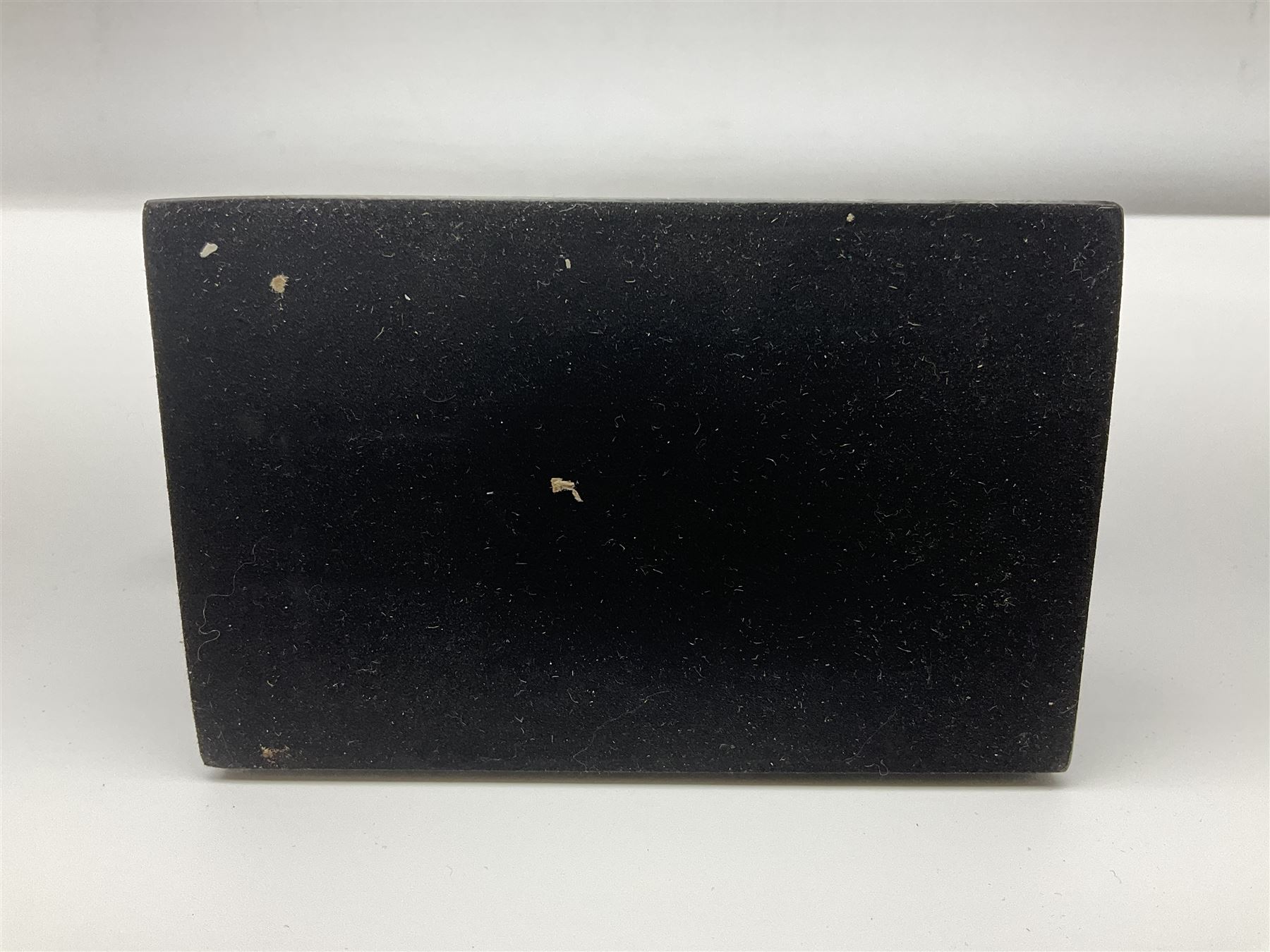 Bronze figure group, modelled as two hares in chase, upon a naturalistic base signed Nick and with foundry mark, raised upon a rectangular marble base, overall H12cm. 