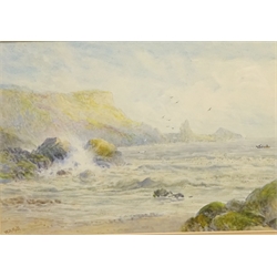  'Anstey's Cove Torquay', watercolour signed by William Henry Hall (British 1812-1880), titled verso 26cm x 38cm  