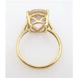  14ct gold single stone kunzite ring hallmarked  