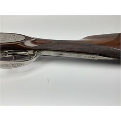 Gunmark Silver Sabel De Luxe 12-bore side by side double barrel side lock ejector sporting gun, 68.5cm barrels with 2.75cm chambers and matt bluing, walnut stock with chequered grip and fore-end and thumb safety, serial nos.12509 & 100.085, L111.5cm overall SHOTGUN CERTIFICATE REQUIRED