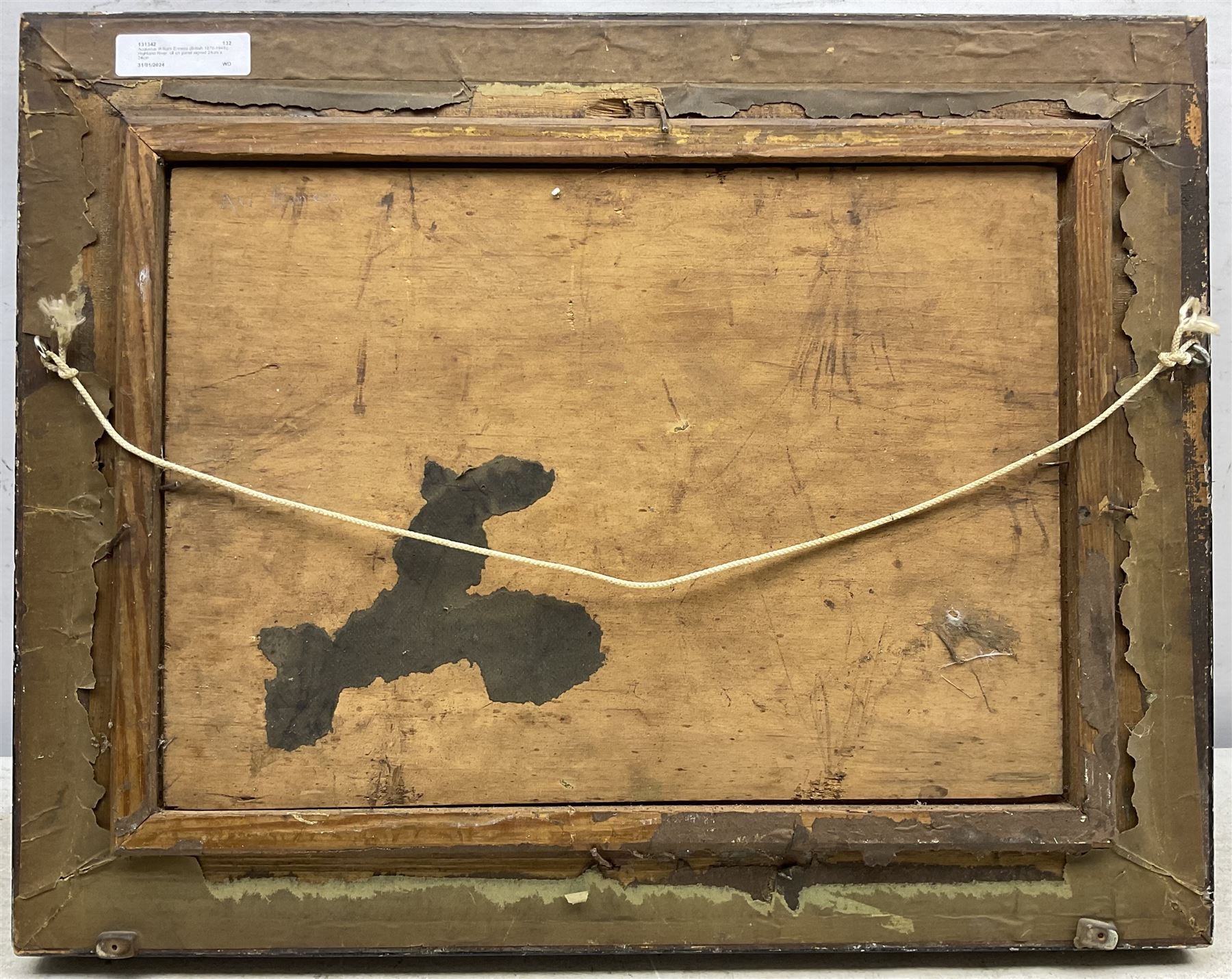 Augustus William Enness (British 1876-1948): Highland River, oil on panel signed 24cm x 34cm