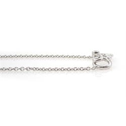 Dior Dioramour 18ct white gold, single stone round brilliant cut diamond Oui necklace, numbered E7434, stamped 750