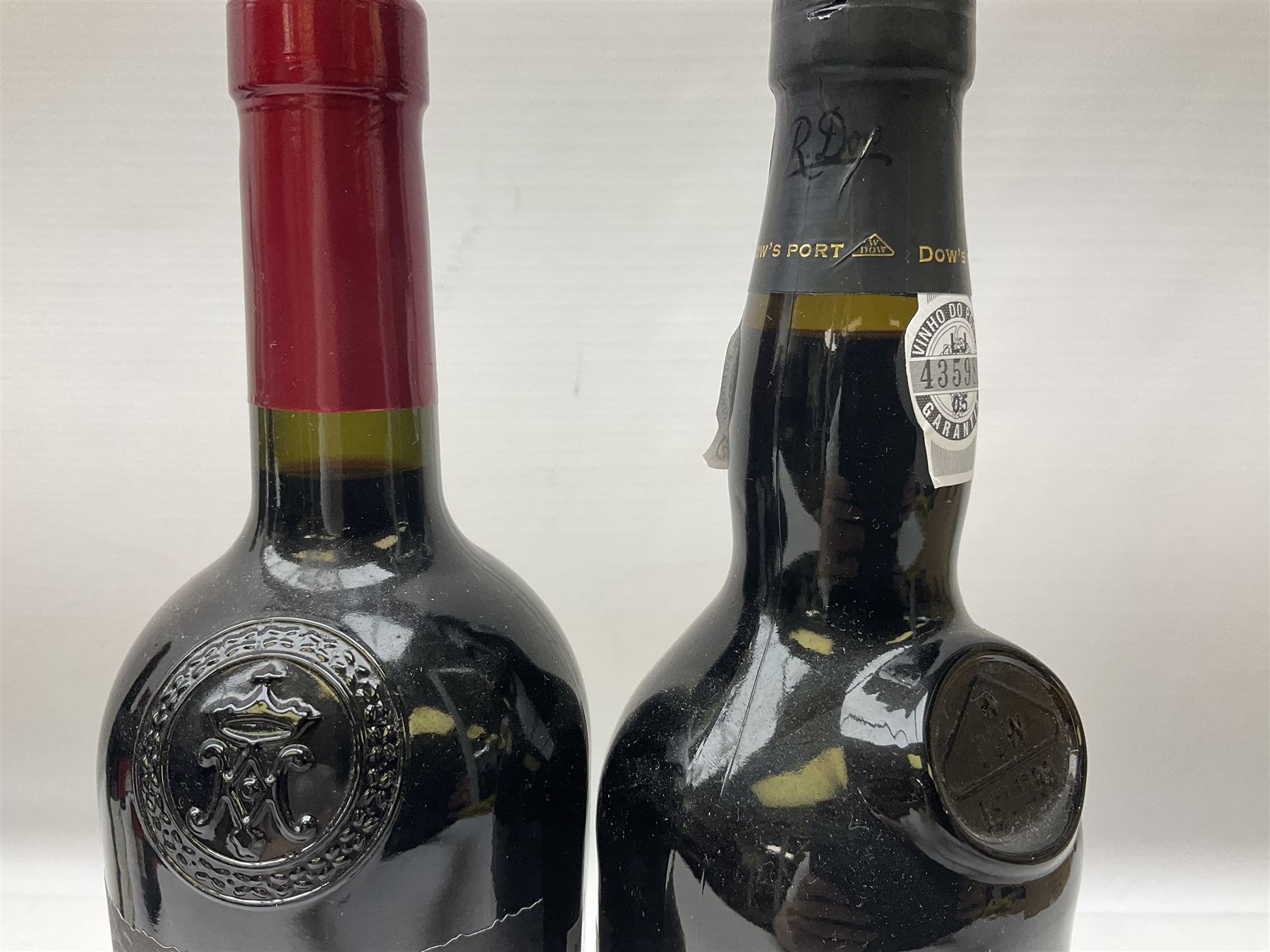 Dow's Trademark Finest Reserve Port, 75cl 20% vol, mixed red wines, two bottles Cuvee Du Vatican Cotes-du-Rhone Reserve de l'abbe 2016, 750ml 14%, Corsiero Nero Nero di Troia 750ml 13% vol and six others of various contents and proofs (9)