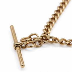Early 20th century 9ct rose gold Albert chain by The Albion Chain Co, links stamped 375