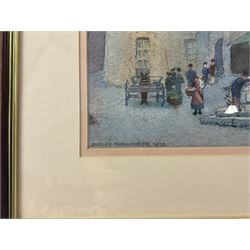 Dudley Richardson (British 1862-1929): Piazza San Siro - Sanremo, watercolour signed and dated 1928, 33cm x 22cm