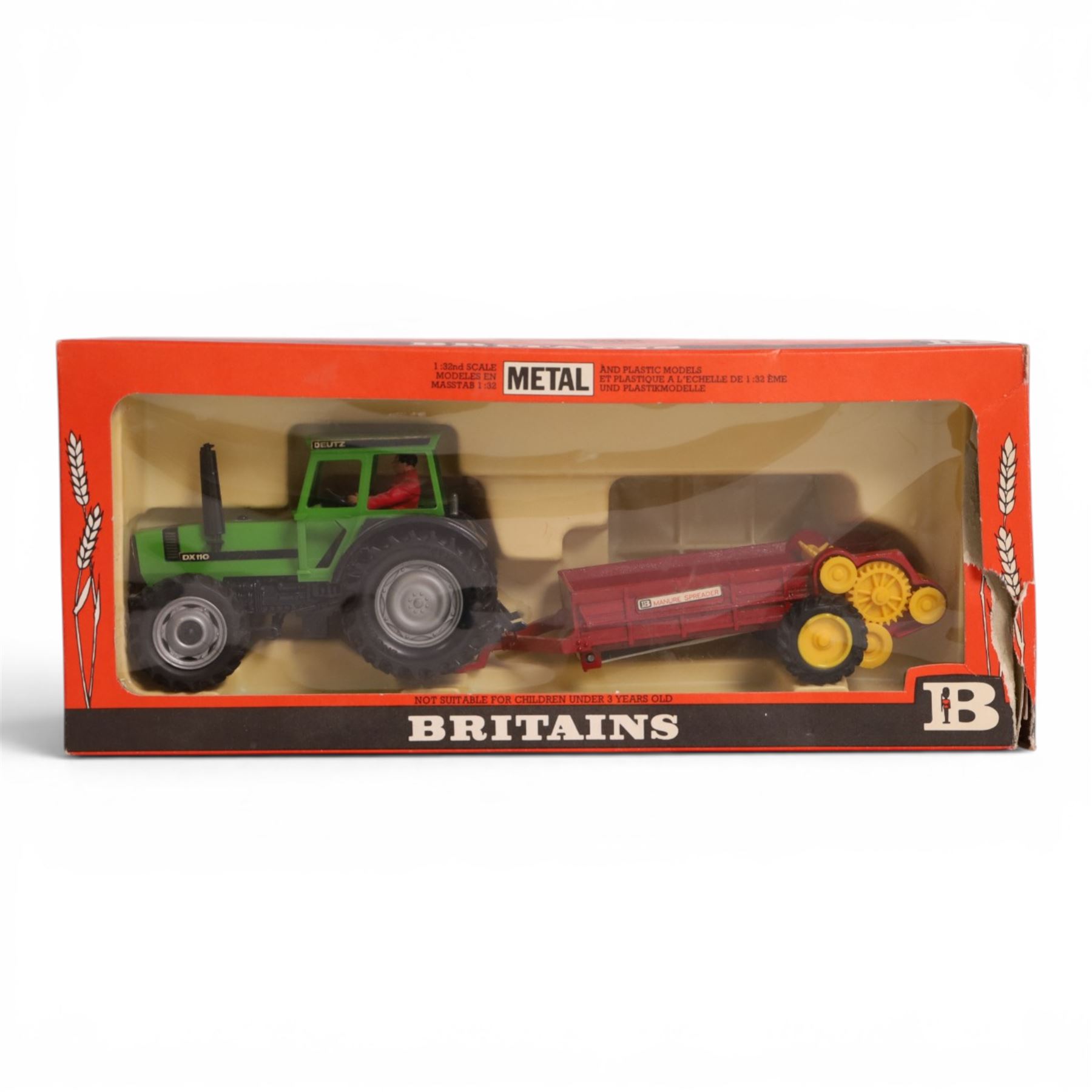 Britains Deutz & Manure Spreader no. 9596, boxed