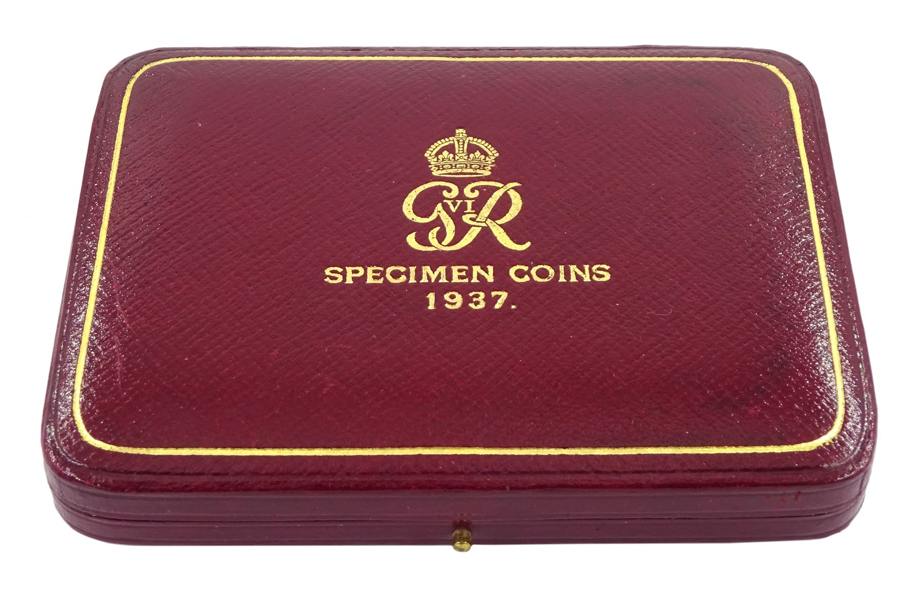 King George VI 1937 gold proof four coin set, comprising half sovereign, sovereign, two pounds and five pounds, in Royal Mint dated case