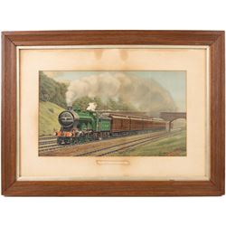 After Edwin Thomas Rudd (British 1861-1940): An East Coast Flier, Great Western Railway no. 3047 'Lord of the Isles', Midland Railway no. 116 and Caledonian Railway no. 769, four coloured prints max 21.5cm x 37.5cm (4)