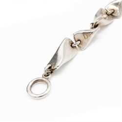 Georg Jensen 'Butterfly' bracelet designed by Edvard Kindt-Larsen, no. 104, London import marks for 1996, boxed