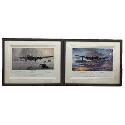 Philip E West (British 20th century): 'In the Mists of Time' and 'Towards Victory', pair limited edition artist proof colour prints signed by the artist and squadron leader in pencil, numbered 34/75 and 24/25, 20cm x 27cm (2)