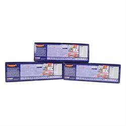 Three Corgi Hauliers of Renown Eddie Stobart 1:50 scale diecast model lorries, comprising CC15508 Volvo F10 Curatinside, CC13826 Mercedes Actros Fridge Trailer and CC13754 Scania R Facelift Box Step Frame Trailer, all boxed