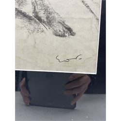 Emile Othon Friesz (French 1879-1949): Seated Female Nude, charcoal signed with the artist's stamp 53cm x 39cm