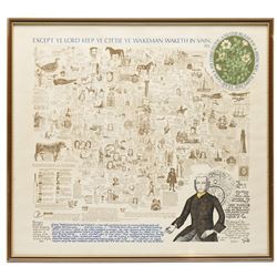 Joseph Lloyd Carr (British 1912-1994): 'Yorkshire', limited edition colour literary and pictorial historical map of Yorkshire dedicated to Robert Thompson of Kilburn (Mouseman), sixth edition signed numbered 436/776 in pen pub. 1976, 46cm x 49cm