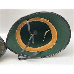 Hull City Police - helmet with king's crown night plate; two further ball-top helmets with Queen's crown plates; and a peaked cap (4)