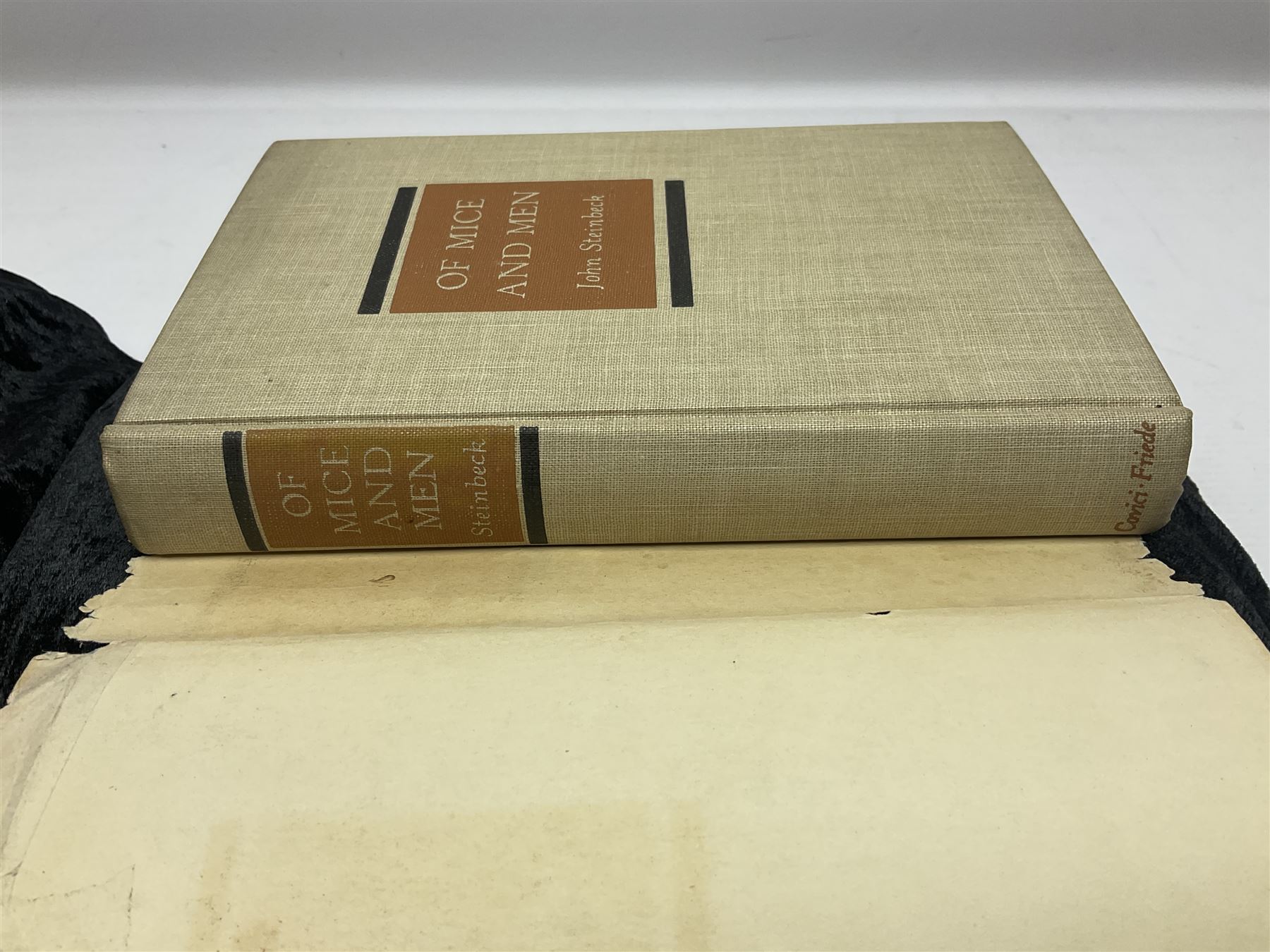 John Steinbeck; Of Mice and Men, first edition, second printing, New York: Covici Friede, 1937, 2nd printing with 'loosely' to page 9 and The Moon is Down, fist edition, Windmill Press, Surrey 1942