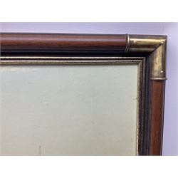 Framed oleograph type print after Henry Redmore, Calm on the Humber, overall H60cm W121cm