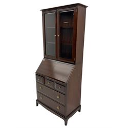 Stag Minstrel - mahogany bureau bookcase