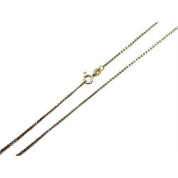  14ct gold box chain necklace, stamped 585 approx 3.5gm  