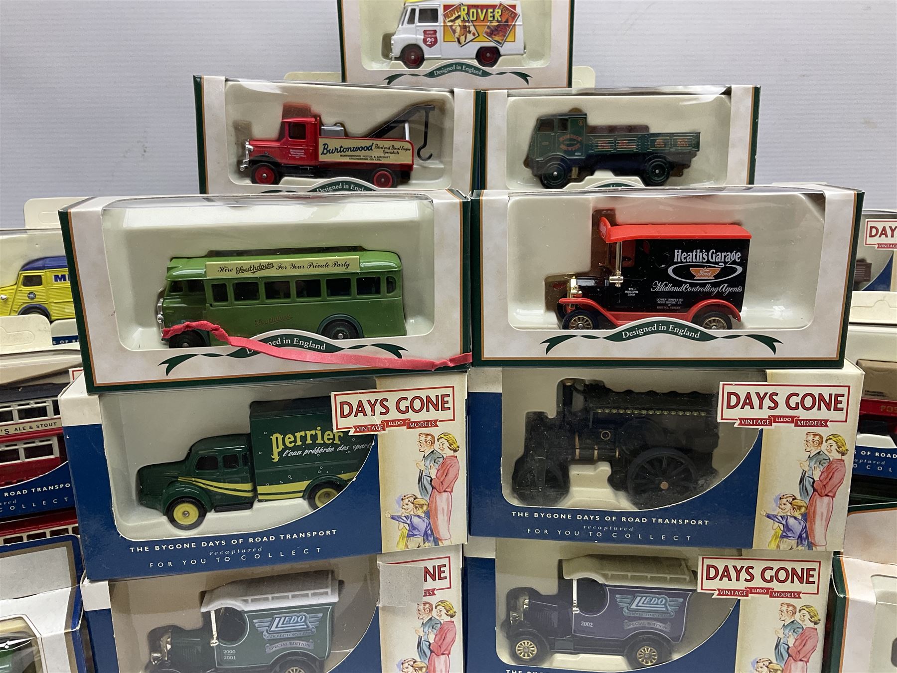 Collection of Days Gone/ Lledo die-cast models including eighteen The Bygone Days of Road Transport, twenty-three Days Gone and twenty-one Hamleys, all boxed (62)