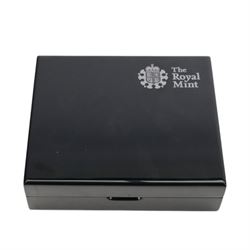 The Royal Mint United Kingdom 2010 silver proof piedfort five coin set, cased with certificate