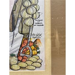 Keith Gardiner: ‘The Chippy’s Arms’, original felt pen illustration signed and dated 1995, 57cm x 41cm