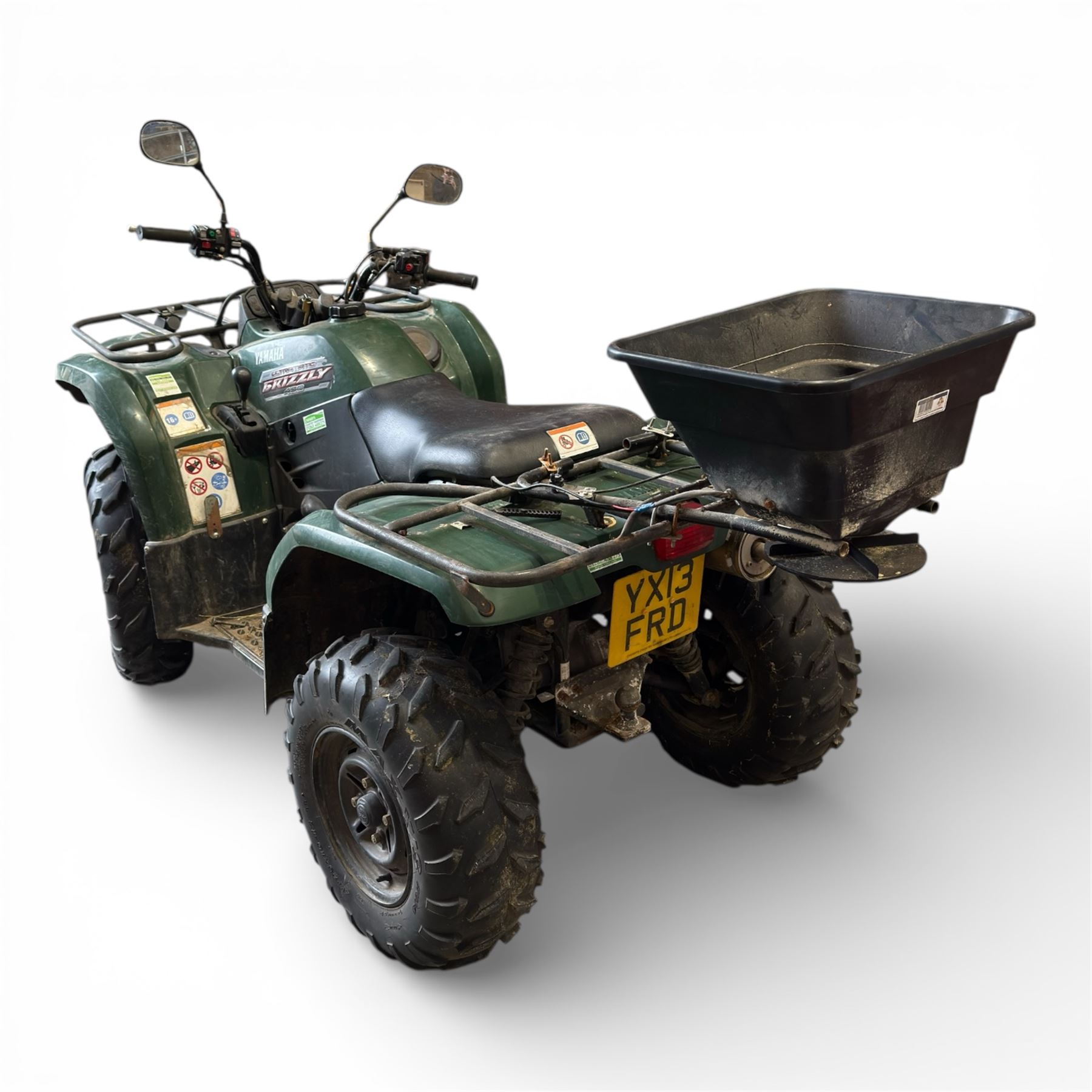 Yamaha Ultramatic Grizzly 450 Quadbike with rear mounted spreader (2012, 342 hours, 587 miles)