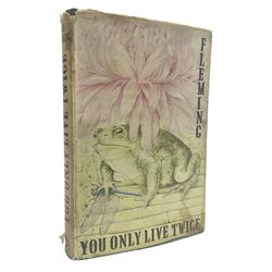 Fleming Ian: You Only Live Twice. 1964 first edition. Black cloth with silver and gilt. Wood grain endpapers. Unclipped dustjacket.