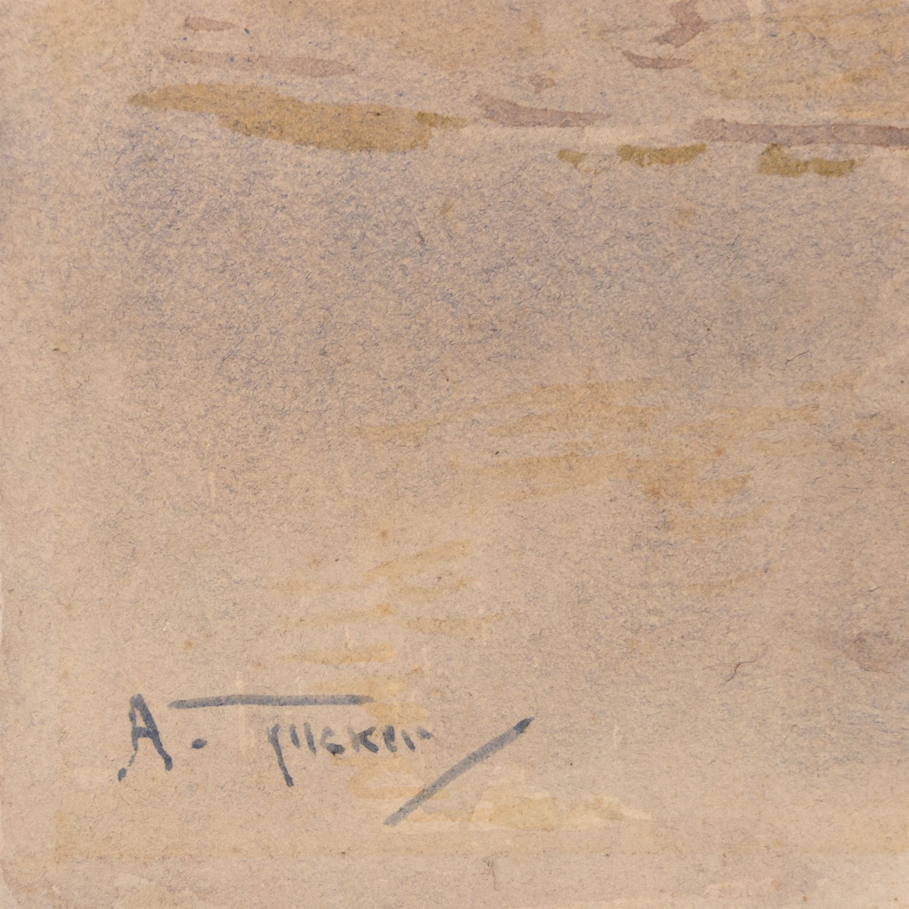 Arthur Tucker (British 1864-1929): 'Ben Nevis from Corpach' and 'Laugharne Castle - Carmarthenshire', two watercolours signed, one titled on the mount, the other titled verso, max 30.5cm x 46cm (2) (unframed)