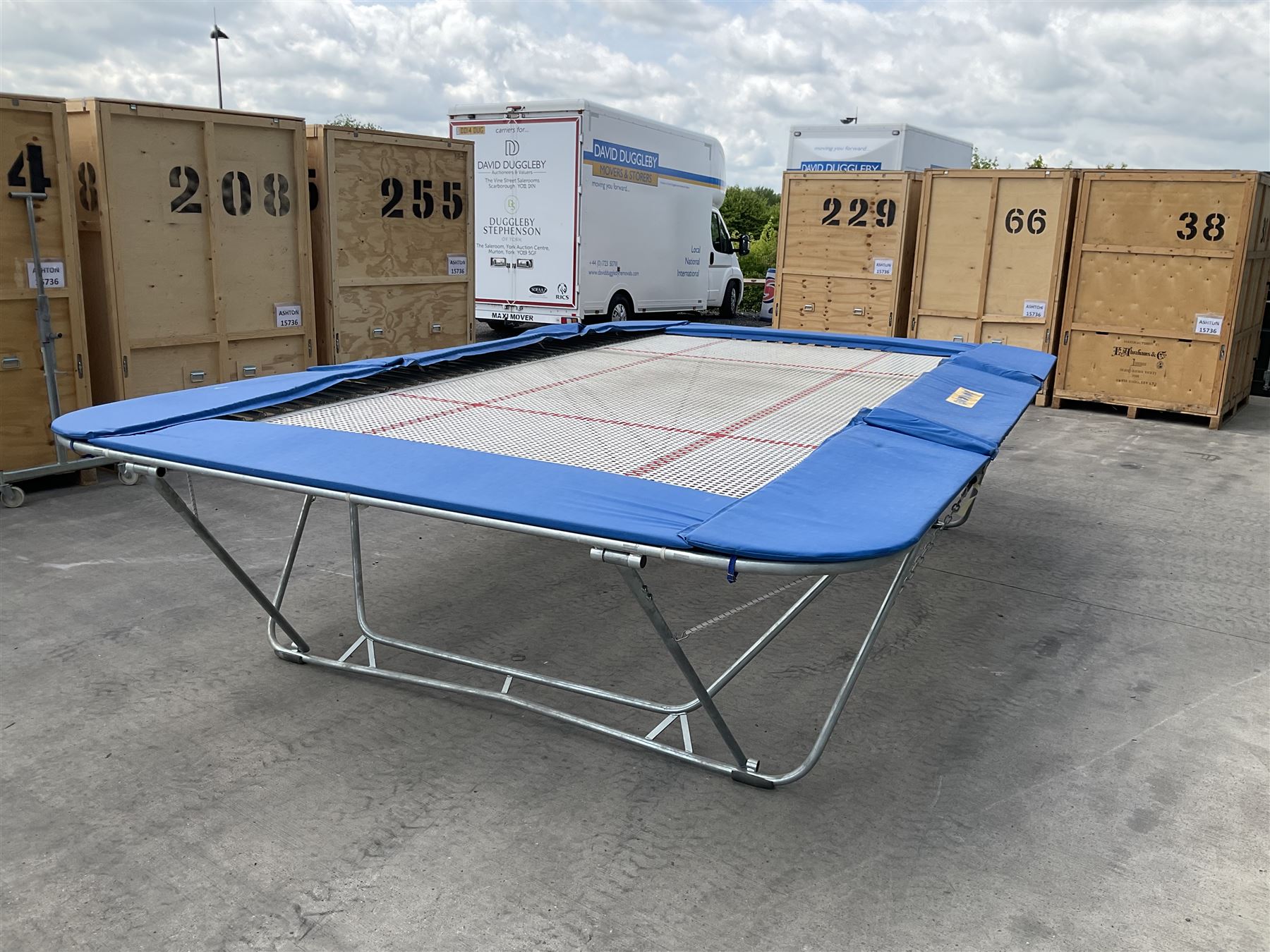 EuroTramp professional folding trampoline, 5m x 3m x 110cm high - THIS LOT IS TO BE COLLECTED BY APPOINTMENT FROM DUGGLEBY STORAGE, GREAT HILL, EASTFIELD, SCARBOROUGH, YO11 3TX