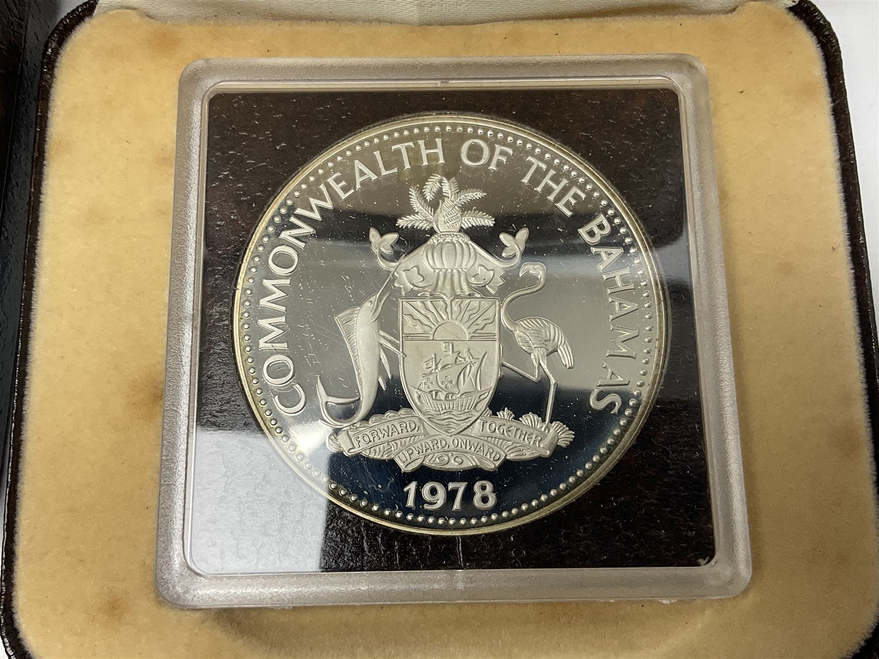 Two Commonwealth of the Bahamas 1978 ten dollar silver coins, both cased with certificates