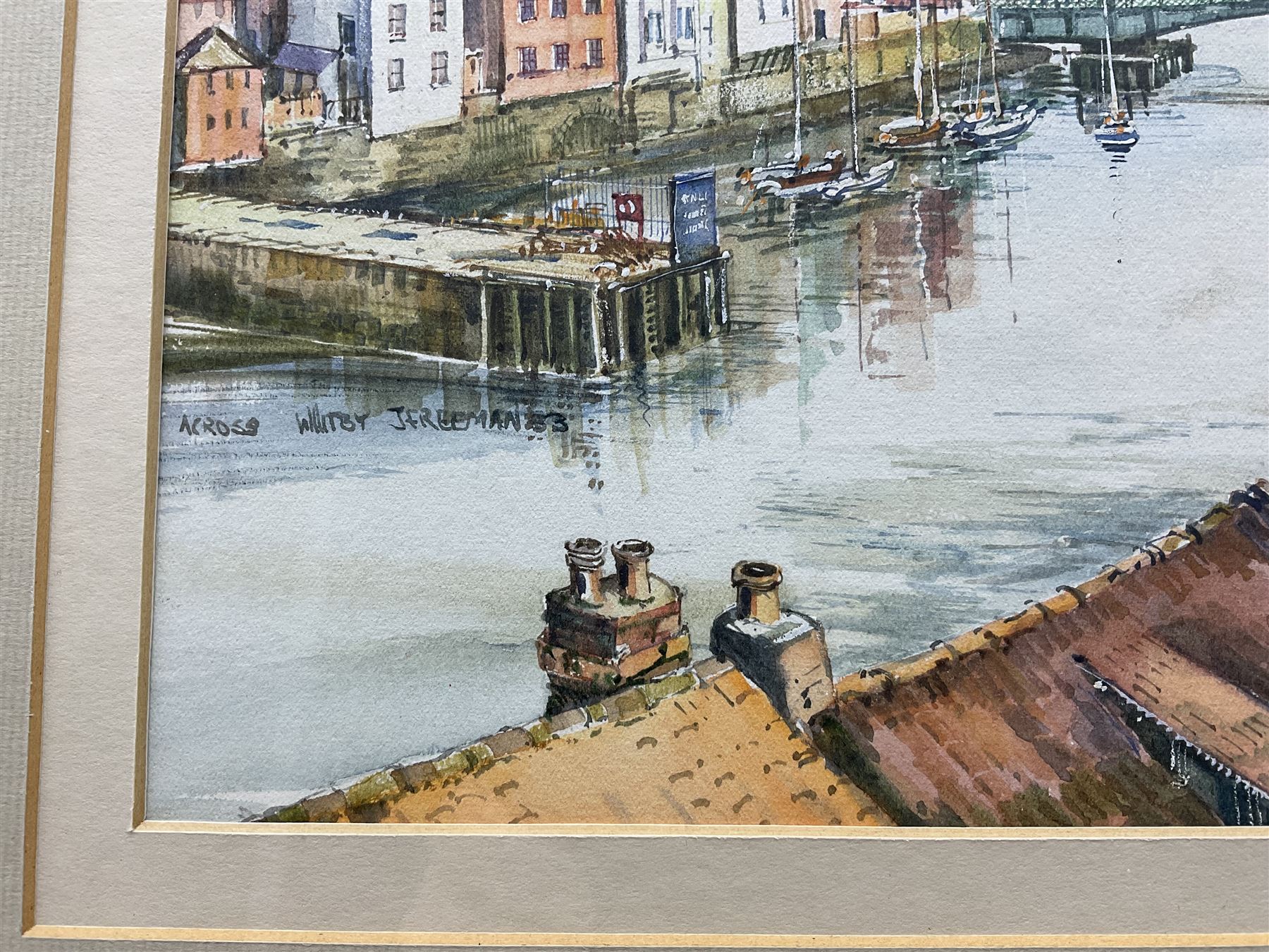 John Freeman (British 1942-): 'Across Whitby', watercolour signed titled and dated '83, 23cm x 30cm