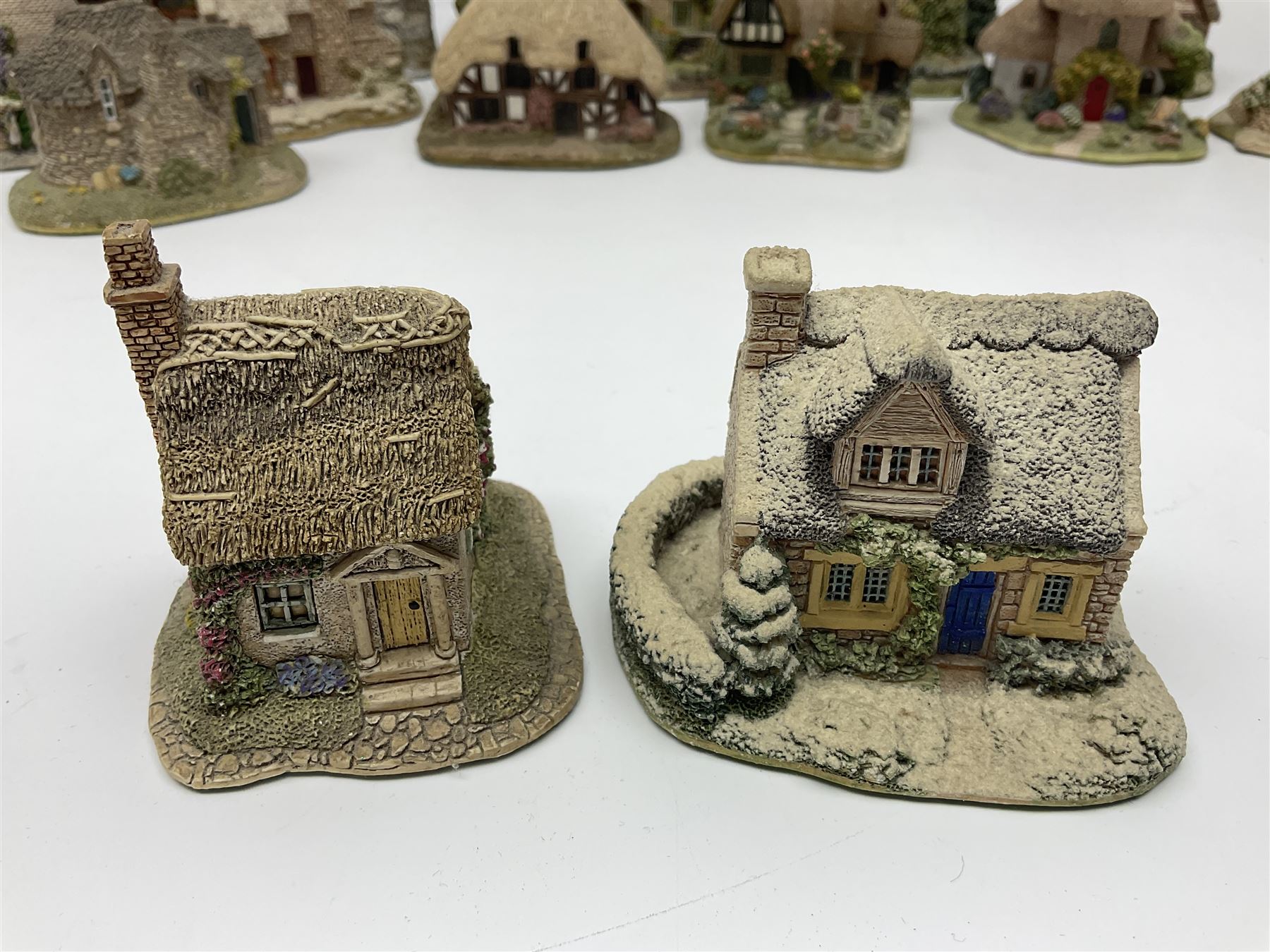 Thirty Lilliput lane, to include Hill Top, Bottle Oven, April Cottage, Thimble Cottage, Honeysuckle III, Gullivers Pantry etc