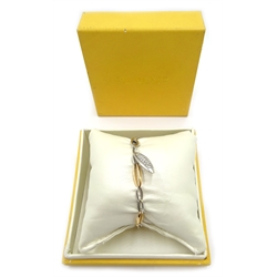  Chimento 18ct white and yellow gold link bracelet with diamond set navette finial, hallmarked, in original box  