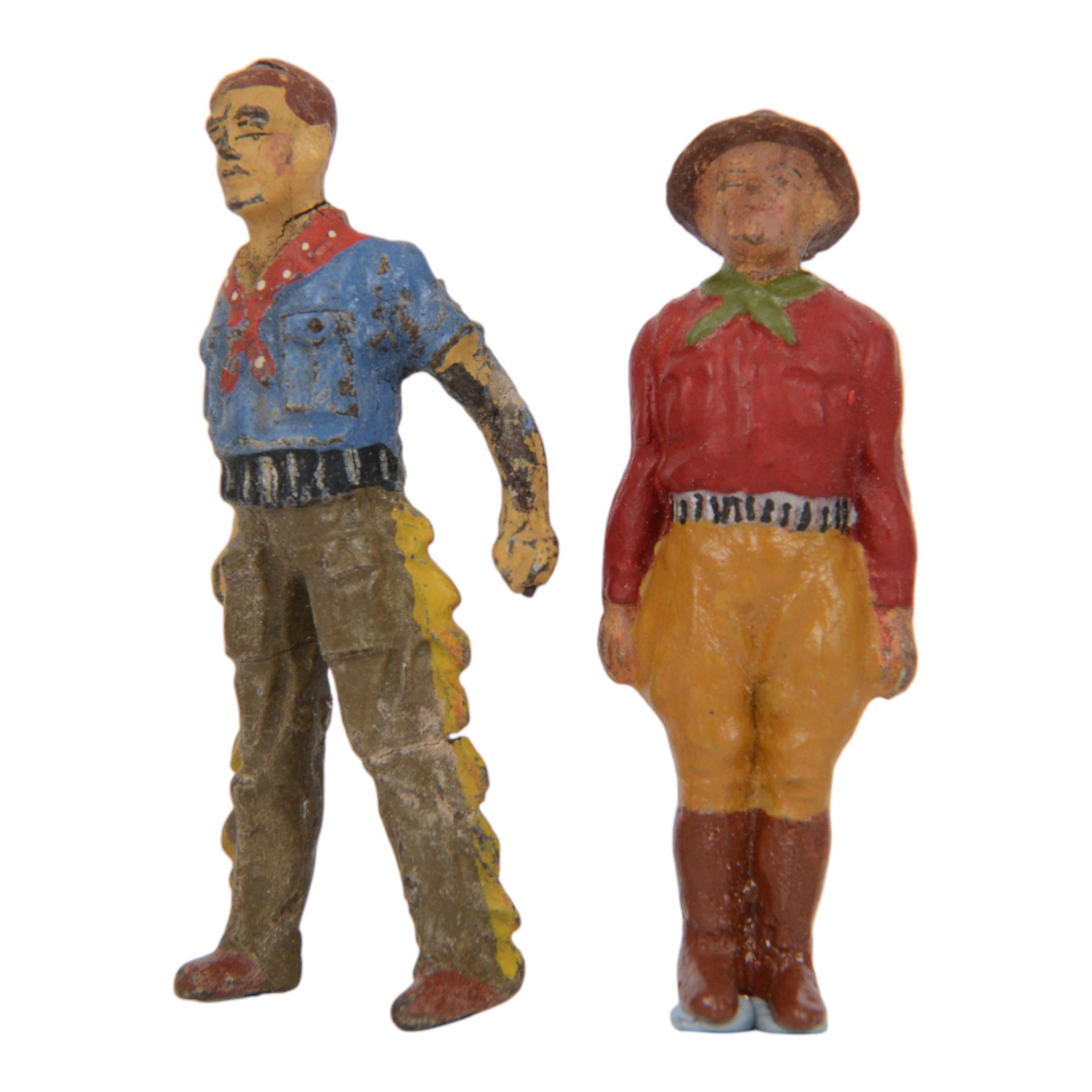 Elastolin cowboys, one mounted and five foot figures H7cm