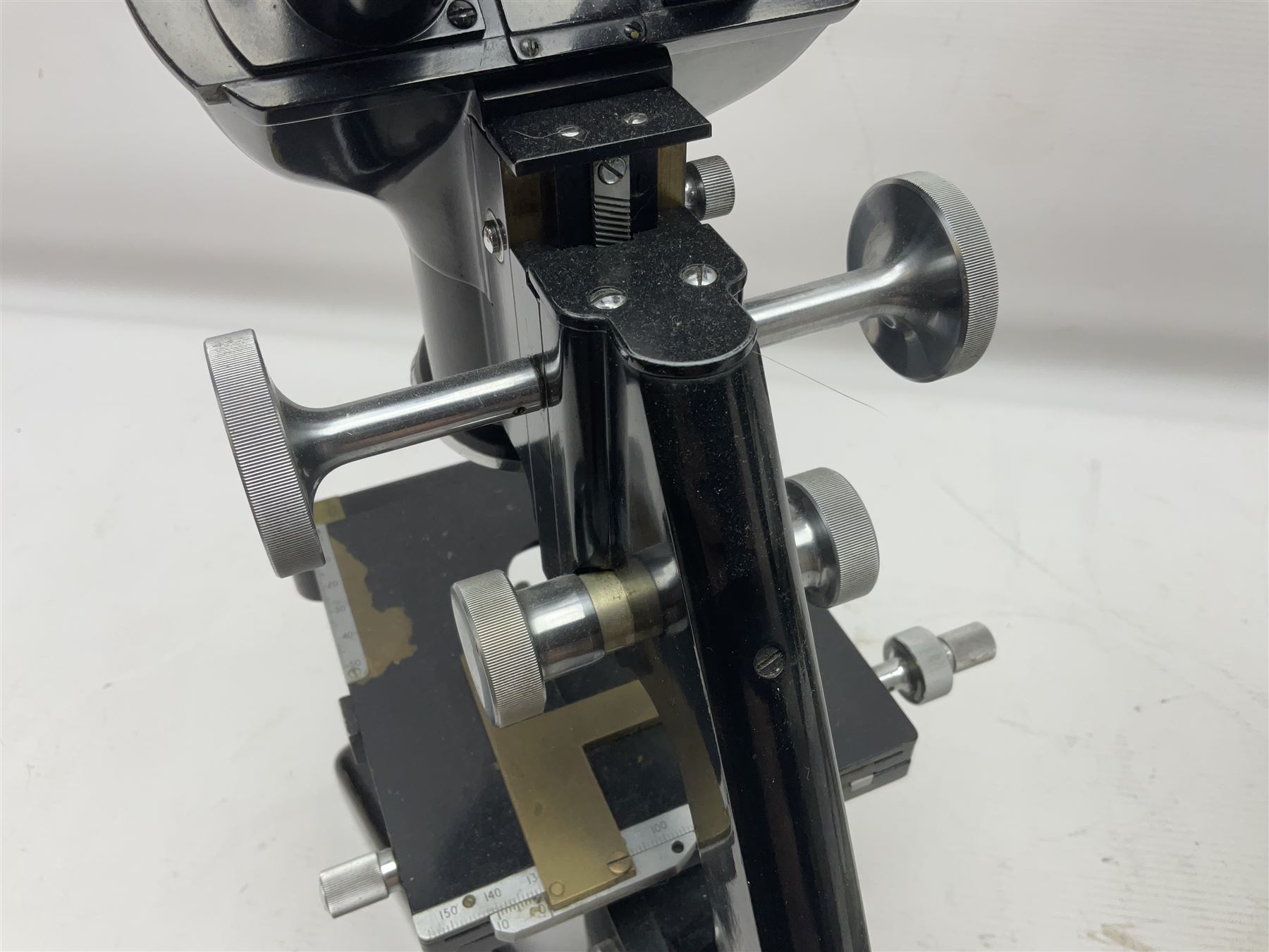 Three Binocular microscopes, comprising two W. Watson & Sons Bactil no 110331 and 107773 and Tasco LMSQF-F