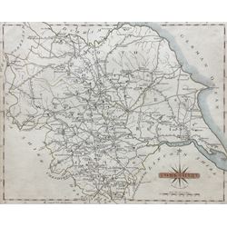 John Cary (British 1754-1835): 'Yorkshire' and a 'New Map of Yorkshire Divided into Ridings - South East View' , two 18th/19th century engraved maps with hand colouring pub. 1787 & 1804, max 44cm x 51cm (2)