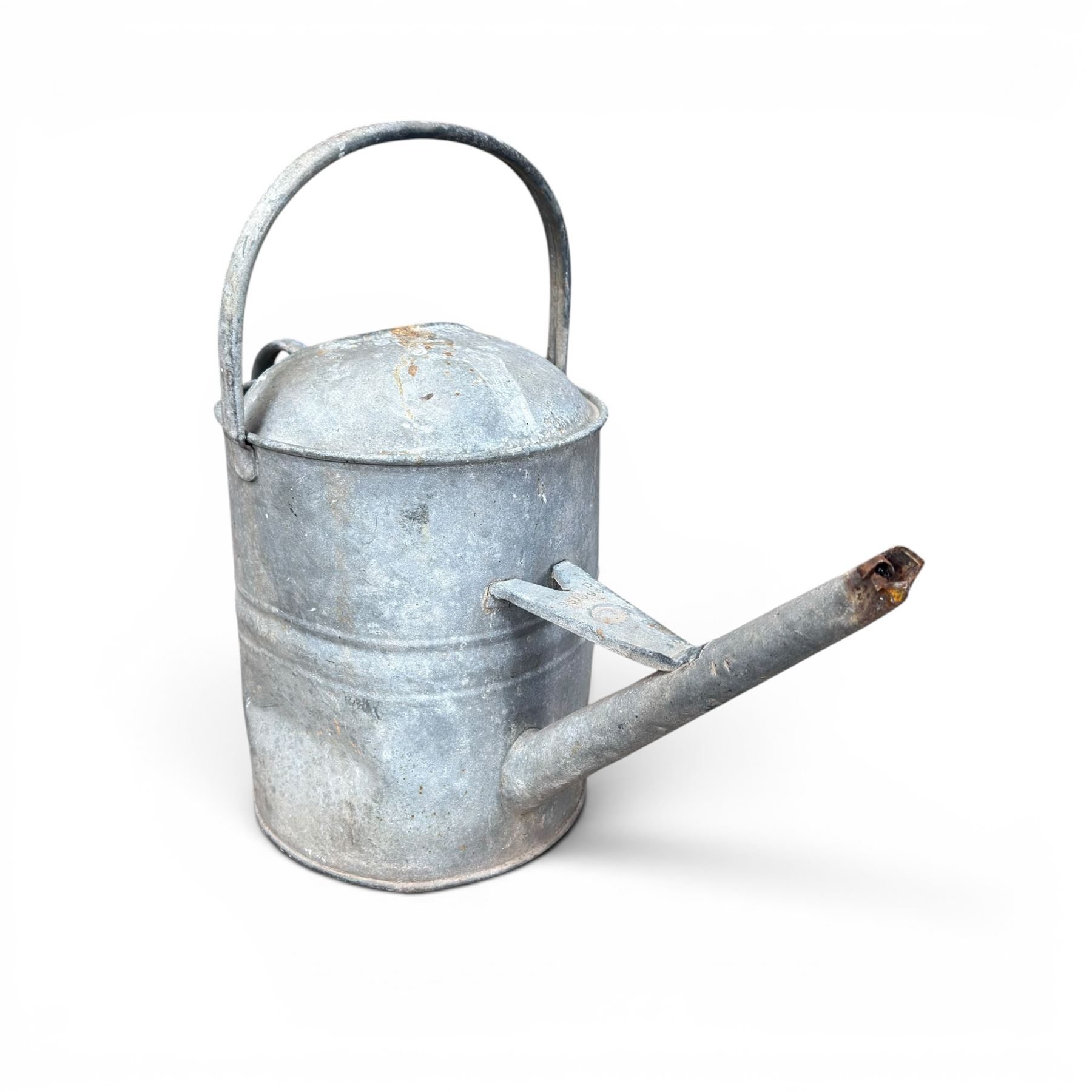 Eight early 20th century galvanised watering cans