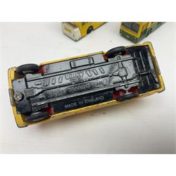 Dinky - sixteen unboxed and playworn die-cast models to include Single Deck Bus, two Atlantean Buses, Ford Transit Van, 10 Ton Army Truck, MGB Sports Car, Telephone Service Van etc 