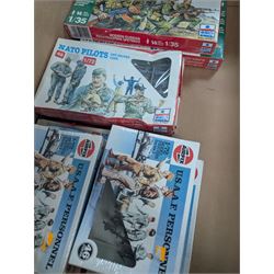 Airfix Golden Hind model kit, West End Games Battle of Endor Solitaire game and a collection of Esci and Airfix model soldiers, all boxed
