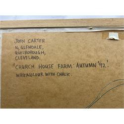 John Carter (Northern British 1931-2007): 'Church House Farm', watercolour, signed titled and dated '92 verso 47cm x 63cm 