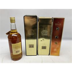 Glen Moray 12 Year Single Malt Highland Scotch Whisky, 70cl 40% vol, one bottle, in Highland Regiments The Black Watch presentation tin, Glenfiddich Pure Malt Scotch Whisky, Special Old Reserve, 70cl 40% vol, one bottle, in Clan Murray presentation tin, Bell's Extra Special Old Scotch Whisky, Aged 8 Years, 70cl 40% vol, one bottle, in box and Bell's Extra Special Old Scotch Whisky, 1l, 43% vol (4)
