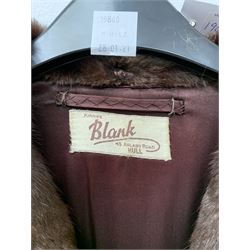 Vintage dark mink coat of three-quarter length, Musquash three-quarter length coat and a vintage fur shawl (3)