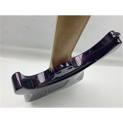 2015 Japanese Caparison Dellinger Prominence hand made boutique rock guitar in spectrum blue with clock inlays and Scaller tremolo; serial no.3200018; L100cm; in fitted case with certificate, registration card, tools etc