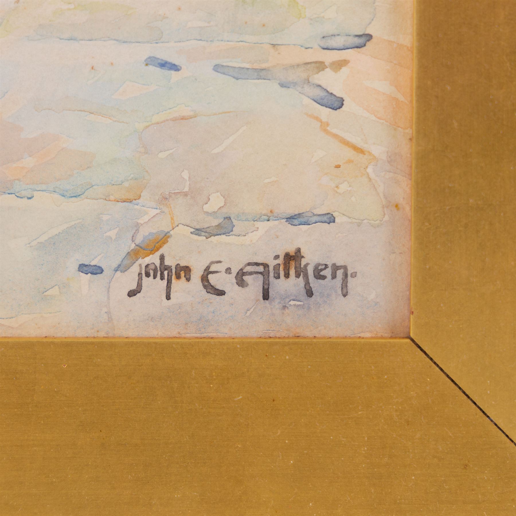 John Ernest Aitken (Scottish 1881-1957): 'Herrings for the Continent', watercolour signed, titled on the slip 34cm x 24cm 