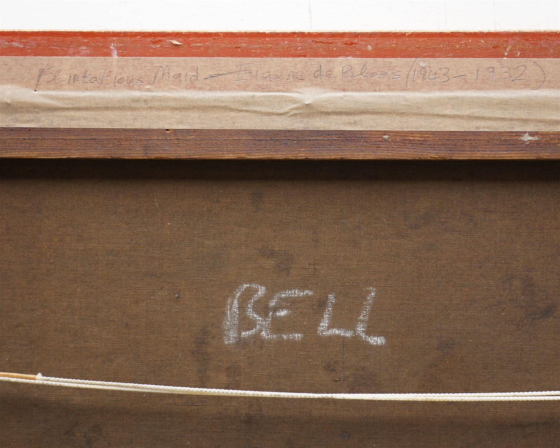 After Eugene de Blaas (Austrian 1843-1931): The Flirtatious Maid, oil on canvas unsigned 50cm x 76cm