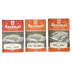 Arsenal F.C. - forty-nine home programmes for 1956/57 (21), 1957/58 (13) & 1958/59 (15) including Division One, F.A. Cup (including replays) and Friendly Matches (49). Auctioneers Note: The February 1st match against Manchester United (result Arsenal 4 Manchester United 5) was the final domestic league match played by the Manchester United first team before the Munich Air Crash - thus it was the last game played in the U.K. by the 'Busby Babes', before the tragic death of several of these players.