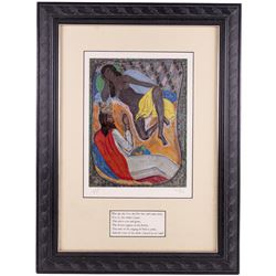 Edward Harris Wolfe (South African 1897-1982): 'Song of Songs', set of twelve limited edition lithographs on silvered paper each signed and numbered 228/250 in pencil, 36cm x 26cm, in matching frames (12)