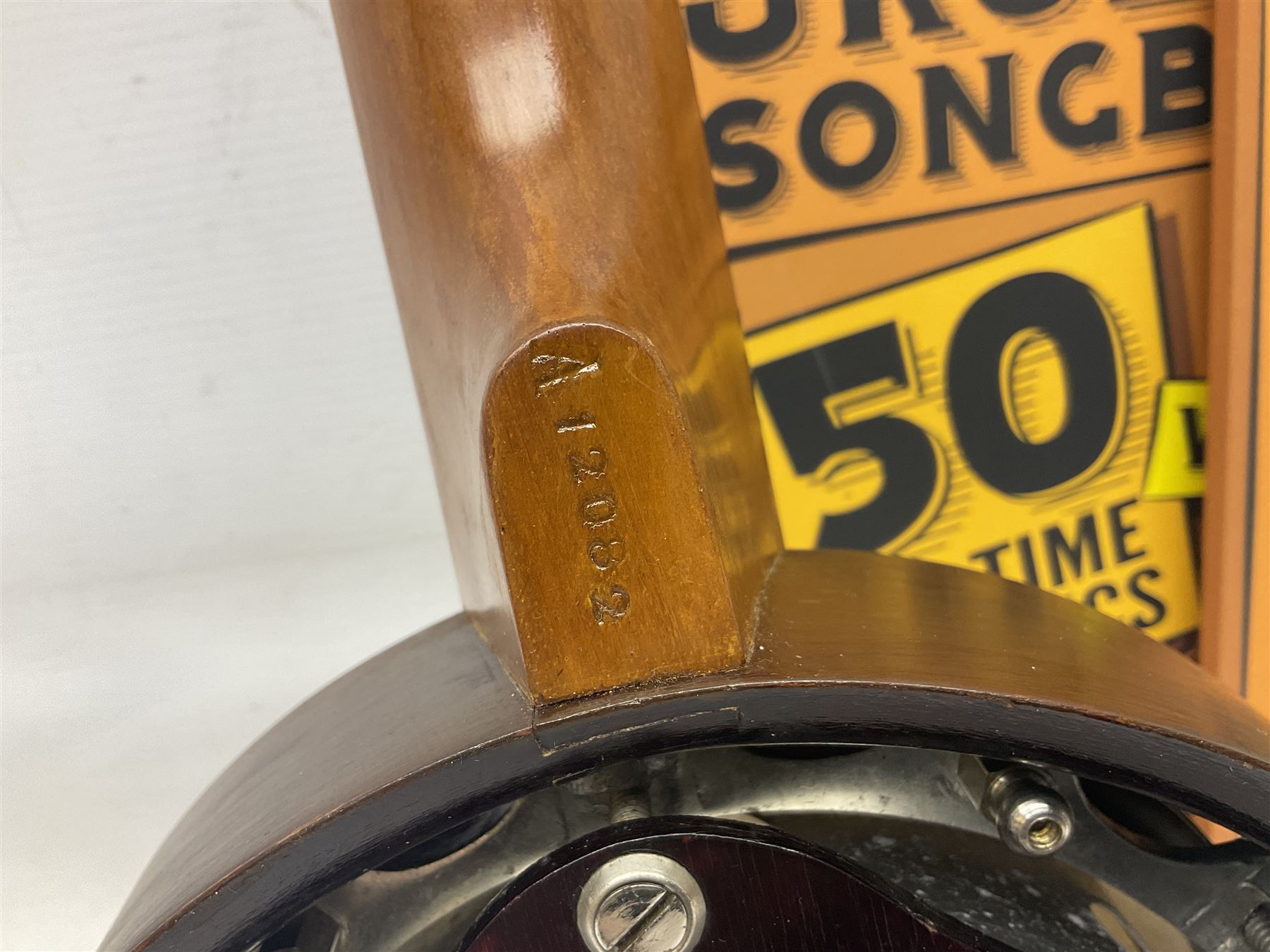 W.D. Keech banjolele pat.219720/23 with etched signature to the back; serial no.A12082 L55cm; and a restored Italian mandolin with segmented lute back; together with three music books