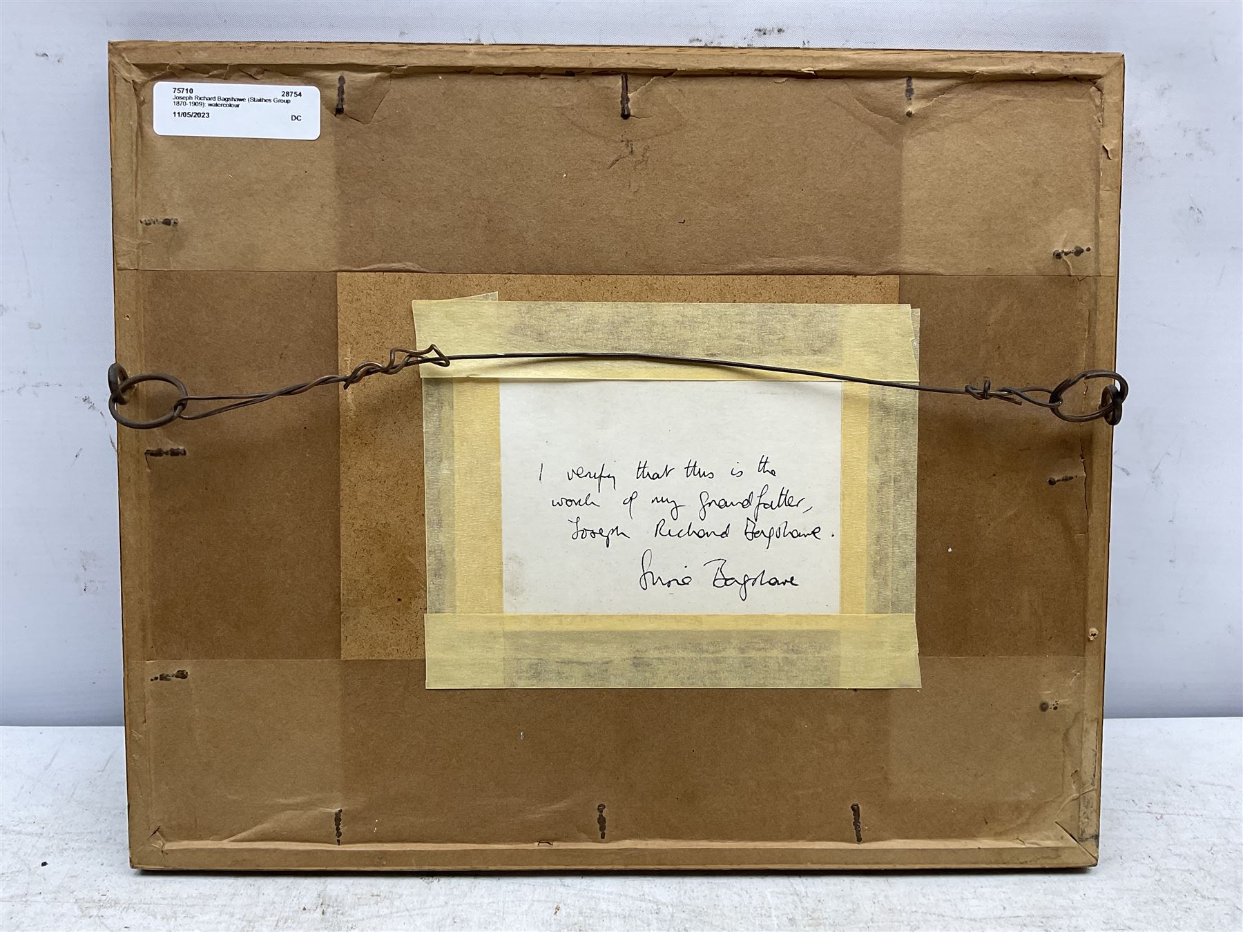 Joseph Richard Bagshawe (Staithes Group 1870-1909): Boats in Calm Waters, watercolour unsigned, authenticated by the artist's granddaughter Susie on label verso 15cm x 21cm